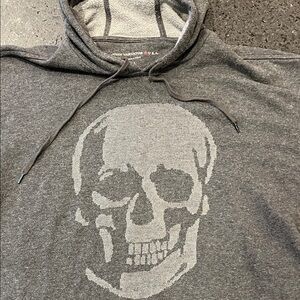 John Varvatos Charcoal Skull Hoodie